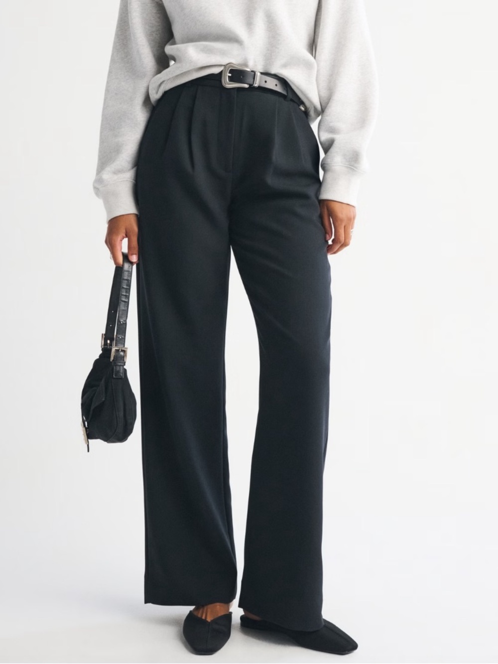 Abercrombie & Fitch Sloane Tailored Pants Trousers 6 Black